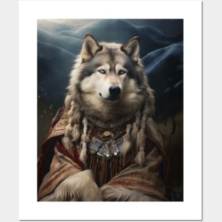 Resolute Alaskan Malamute - Medieval Inuit Elder Posters and Art